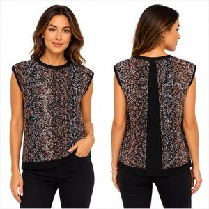 2/$20 Mossimo sleeveless layered look reptile snake print top blouse Sz XS